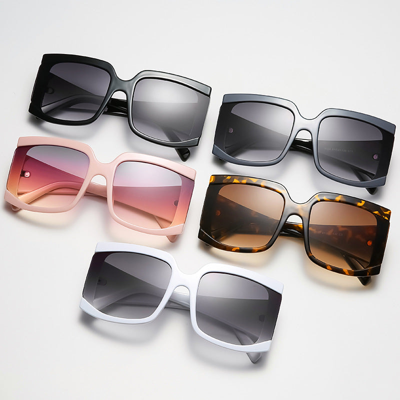 New Retro Large Frame Square Ladies Sunglasses Ins Sunglasses Street Shooting Glasses
