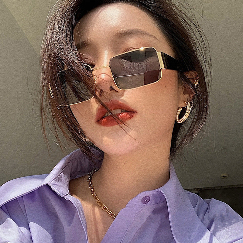 New Retro and Vintage Square Sunglasses Men And Women Hip-Hop Street Shooting Sunglasses Net Red Sunglasses