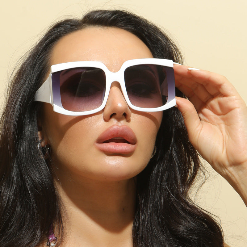 New Retro Large Frame Square Ladies Sunglasses Ins Sunglasses Street Shooting Glasses