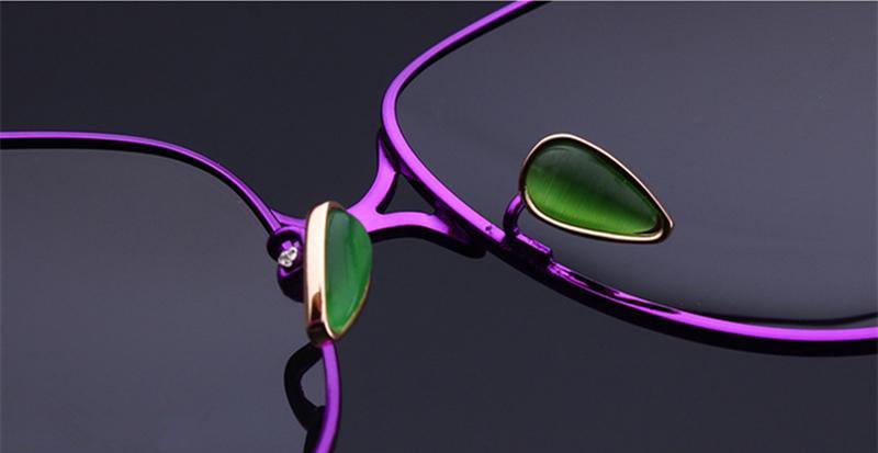 Pearl Temple Oversized Rectangle Sunglasses