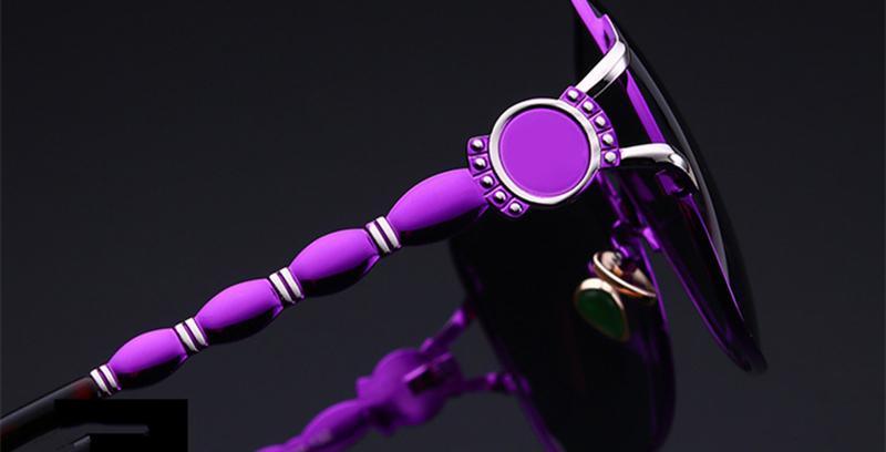 Pearl Temple Oversized Rectangle Sunglasses