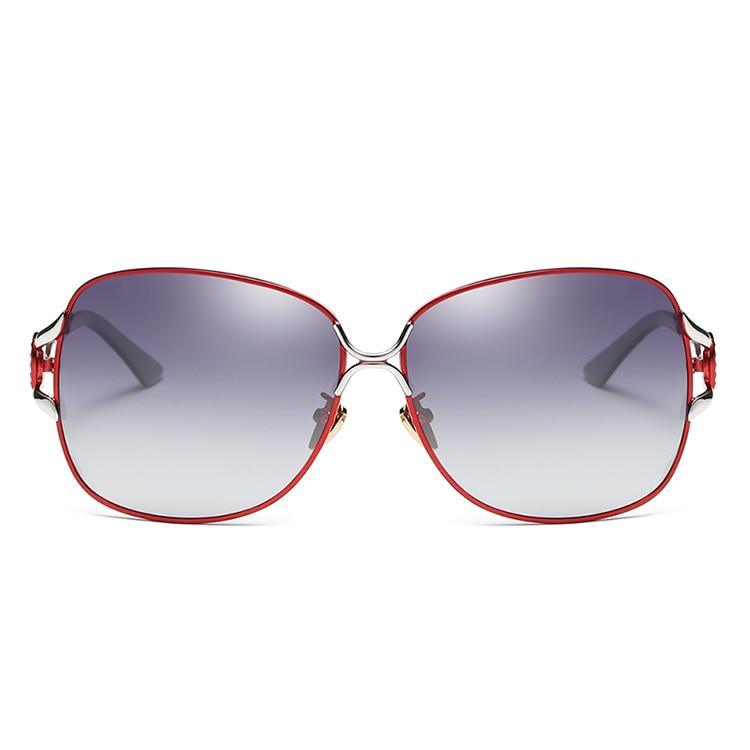 Pearl Temple Oversized Rectangle Sunglasses