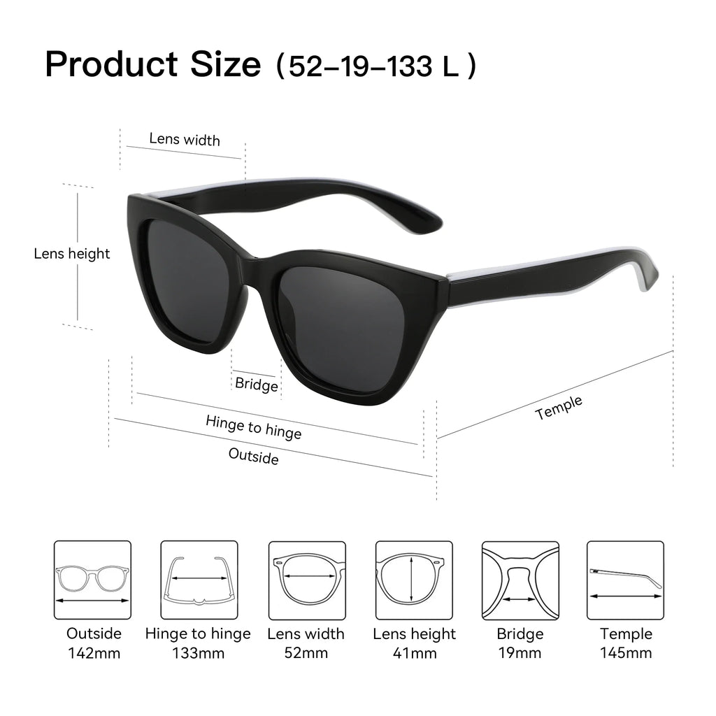 Square Polarized Sunglasses for Women – Thick Frame Fashion