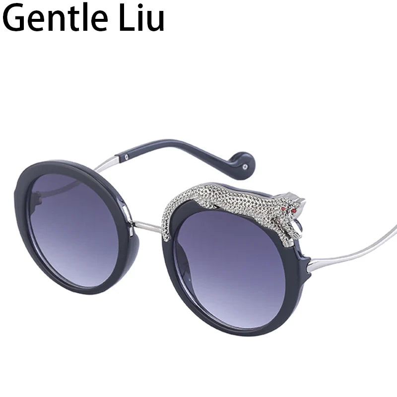 Round Steampunk Sunglasses for Women – Retro Luxury UV400