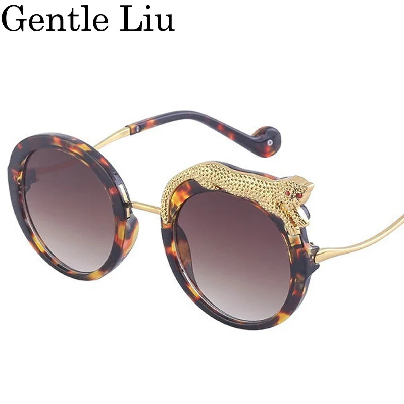 Round Steampunk Sunglasses for Women – Retro Luxury UV400