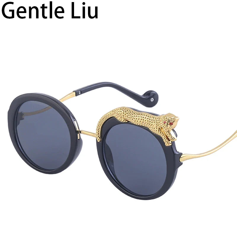 Round Steampunk Sunglasses for Women – Retro Luxury UV400