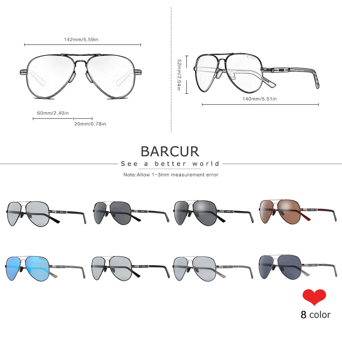 Oversized Polarized Pilot Sunglasses