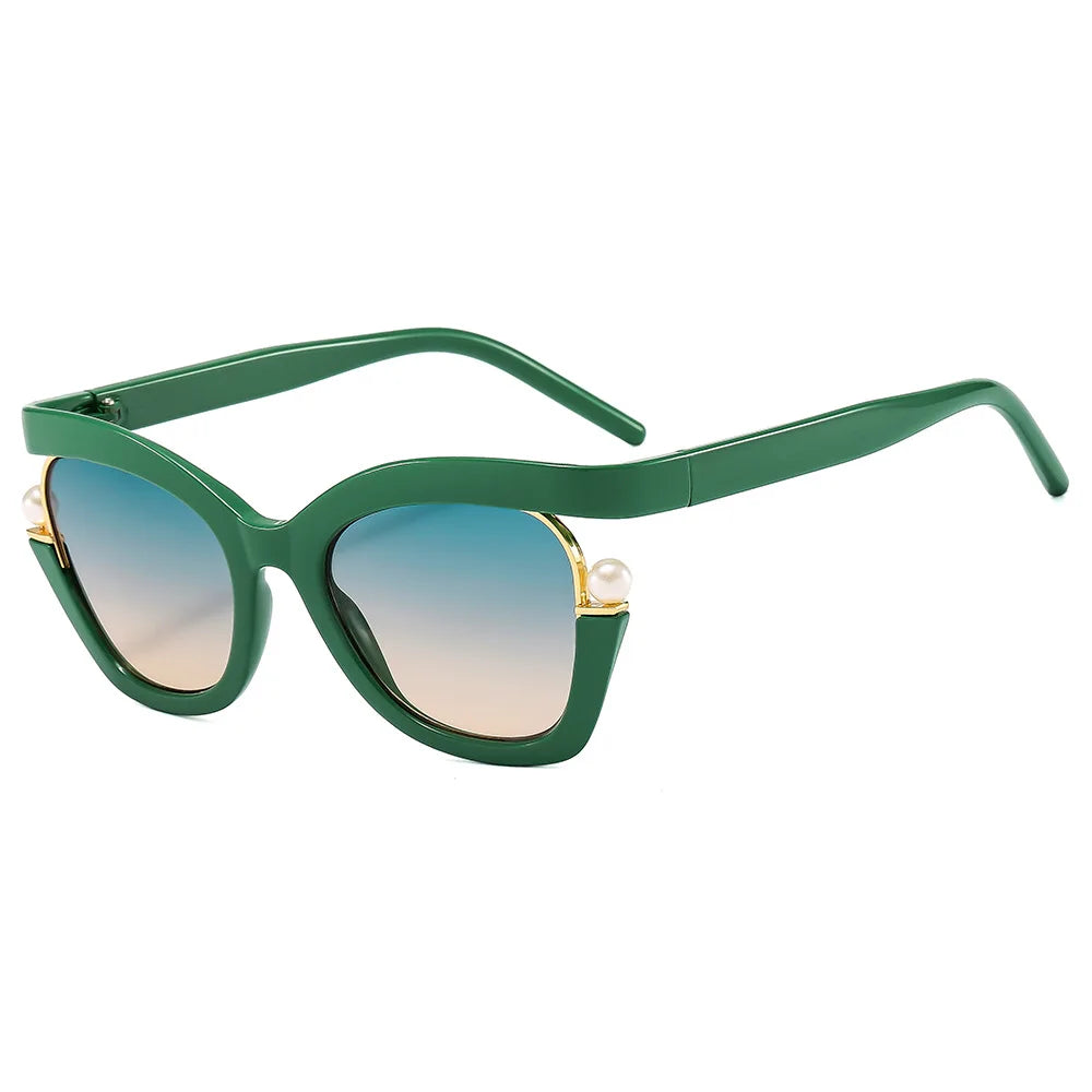 Cat Eye Pearly Sunglasses for Women – Square Luxury UV400