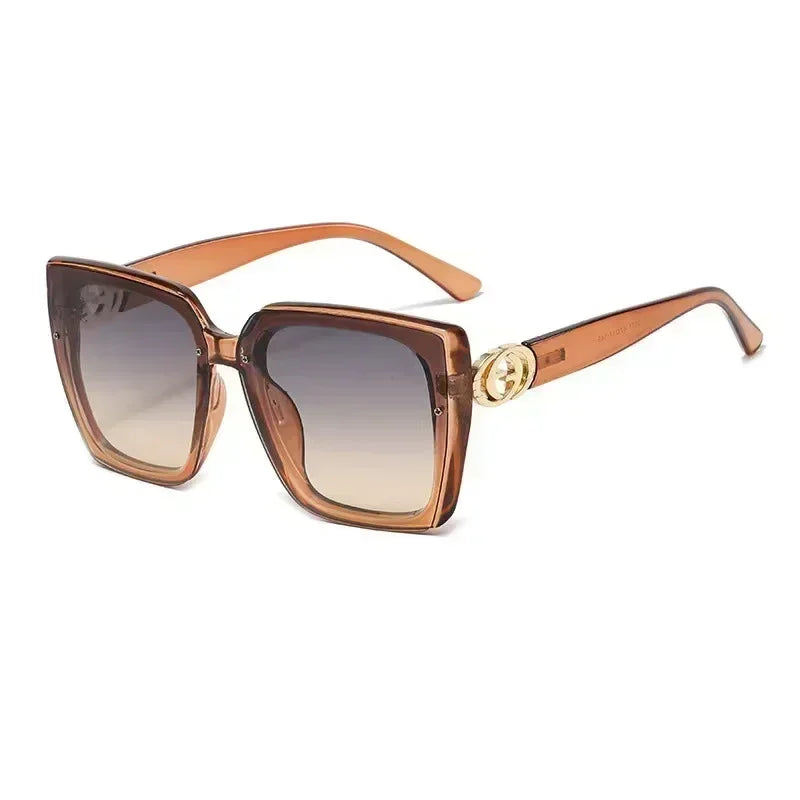 Vintage Mirror Square Sunglasses for Women – UV400 Protection