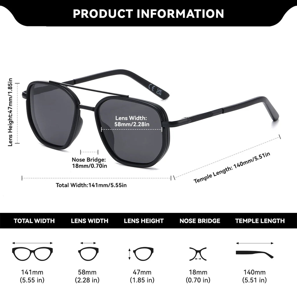 BARCUR Fashionable Trendy Polarized Sunglasses