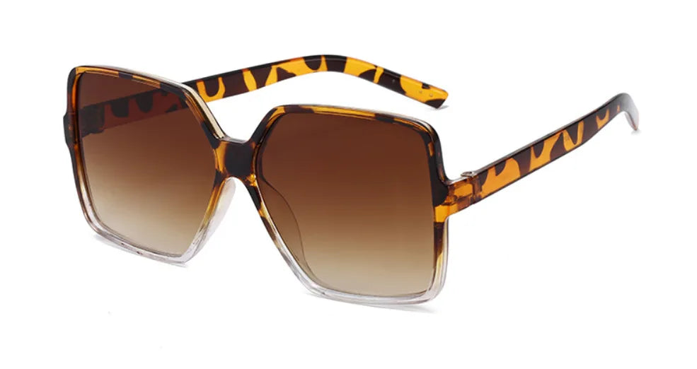 Oversize Square Sunglasses for Women – Luxury Gradient Black