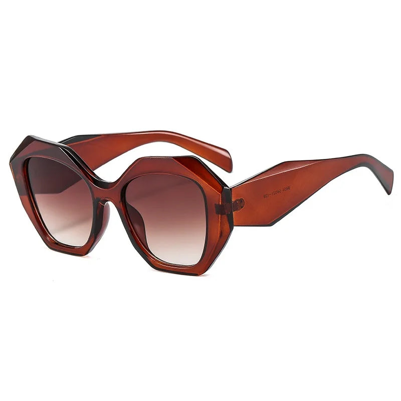 Irregular Square Sunglasses – Retro Vintage Big Shades