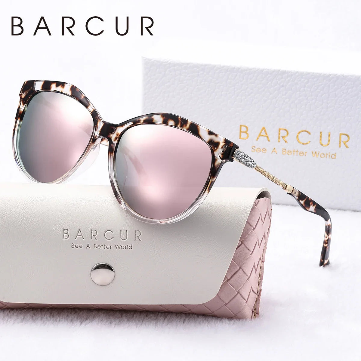 BARCUR Polarized Cat Eye Sunglasses for Women