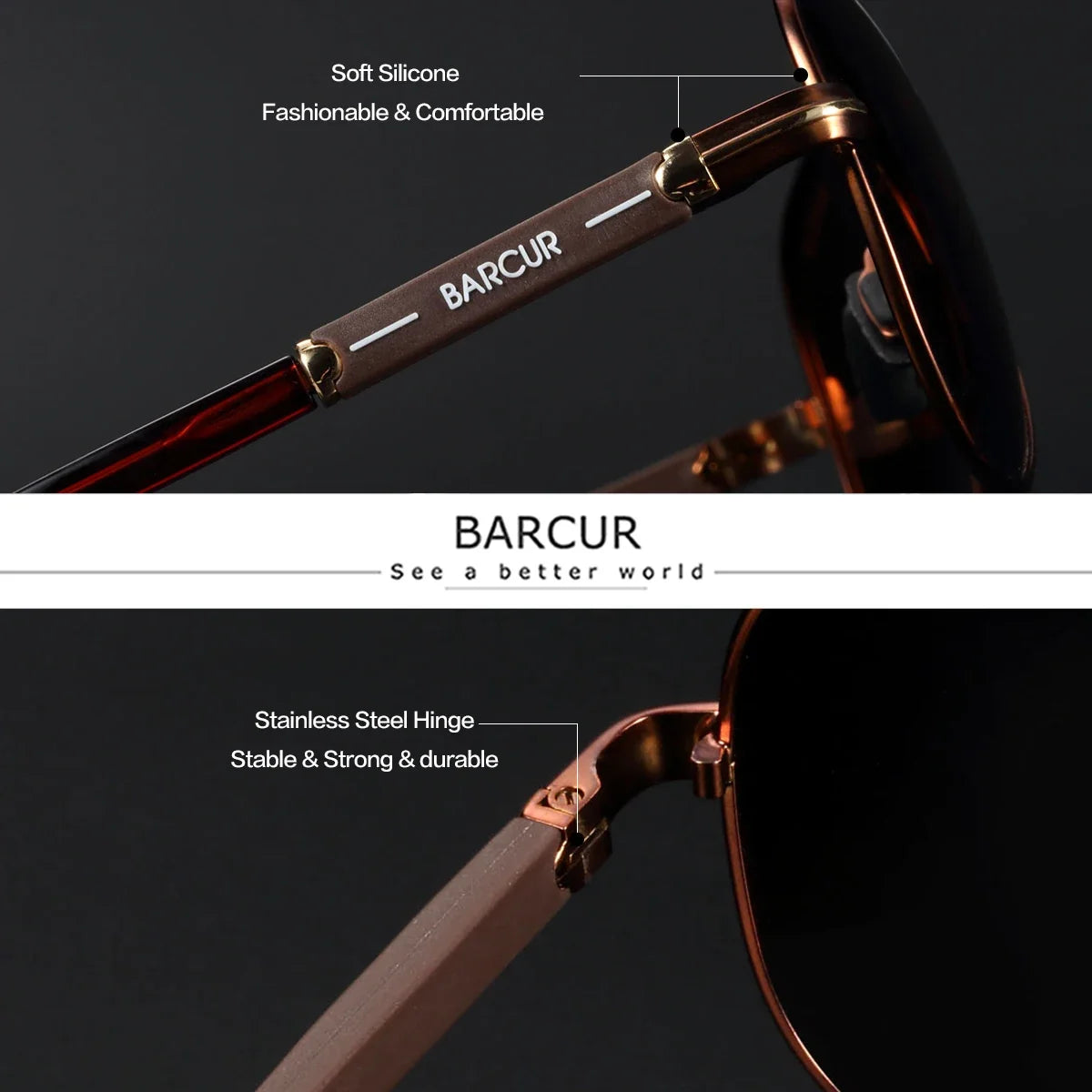 Oversized Polarized Pilot Sunglasses