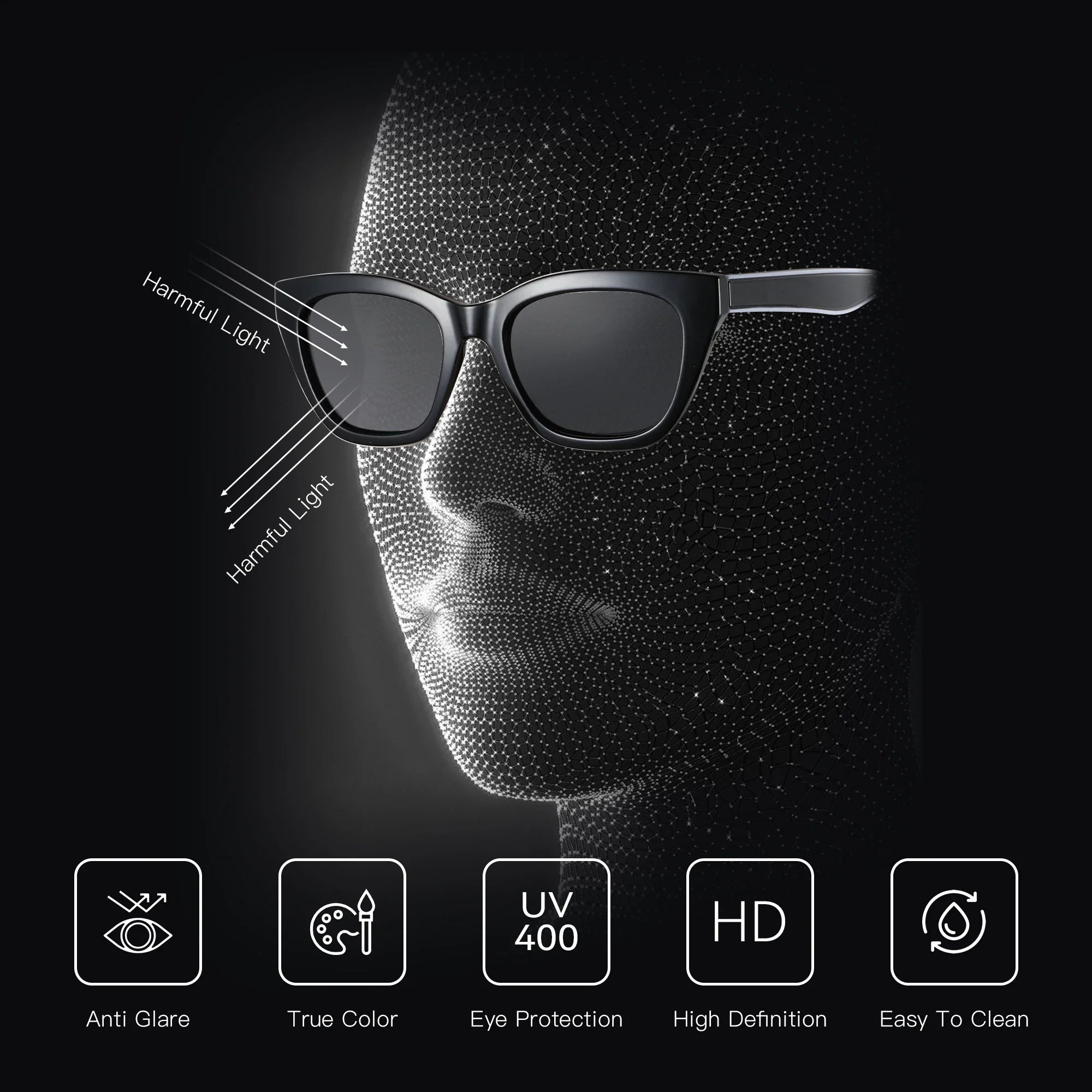 Square Polarized Sunglasses for Women – Thick Frame Fashion