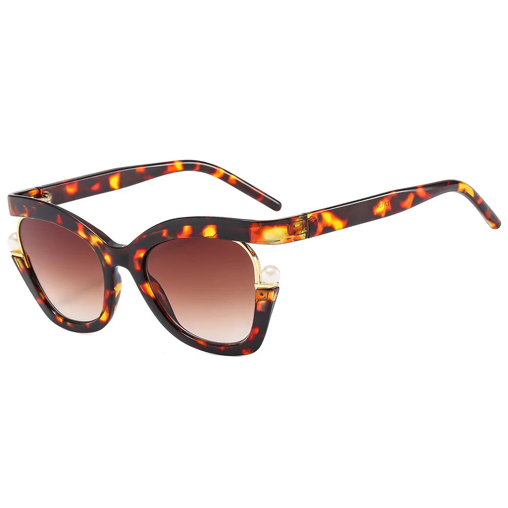 Cat Eye Pearly Sunglasses for Women – Square Luxury UV400