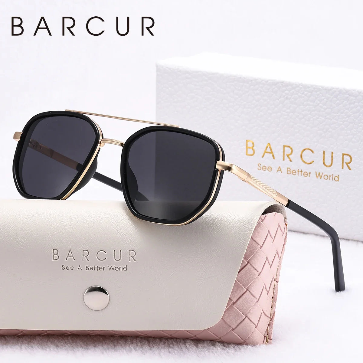 BARCUR Fashionable Trendy Polarized Sunglasses