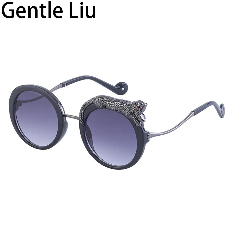 Round Steampunk Sunglasses for Women – Retro Luxury UV400