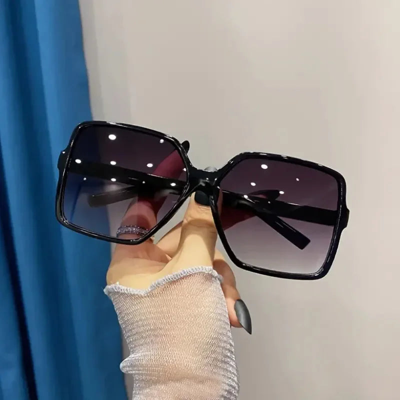 Oversize Square Sunglasses for Women – Luxury Gradient Black