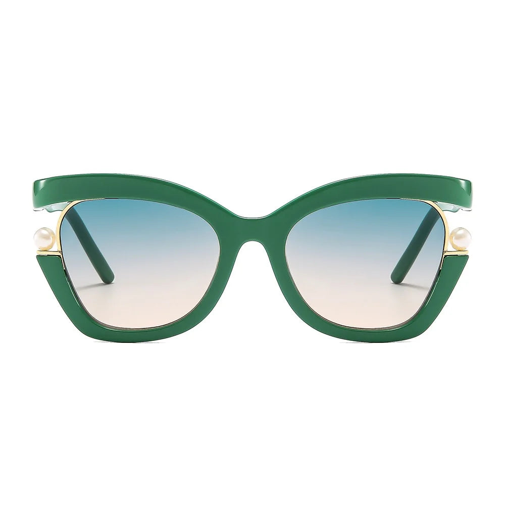 Cat Eye Pearly Sunglasses for Women – Square Luxury UV400