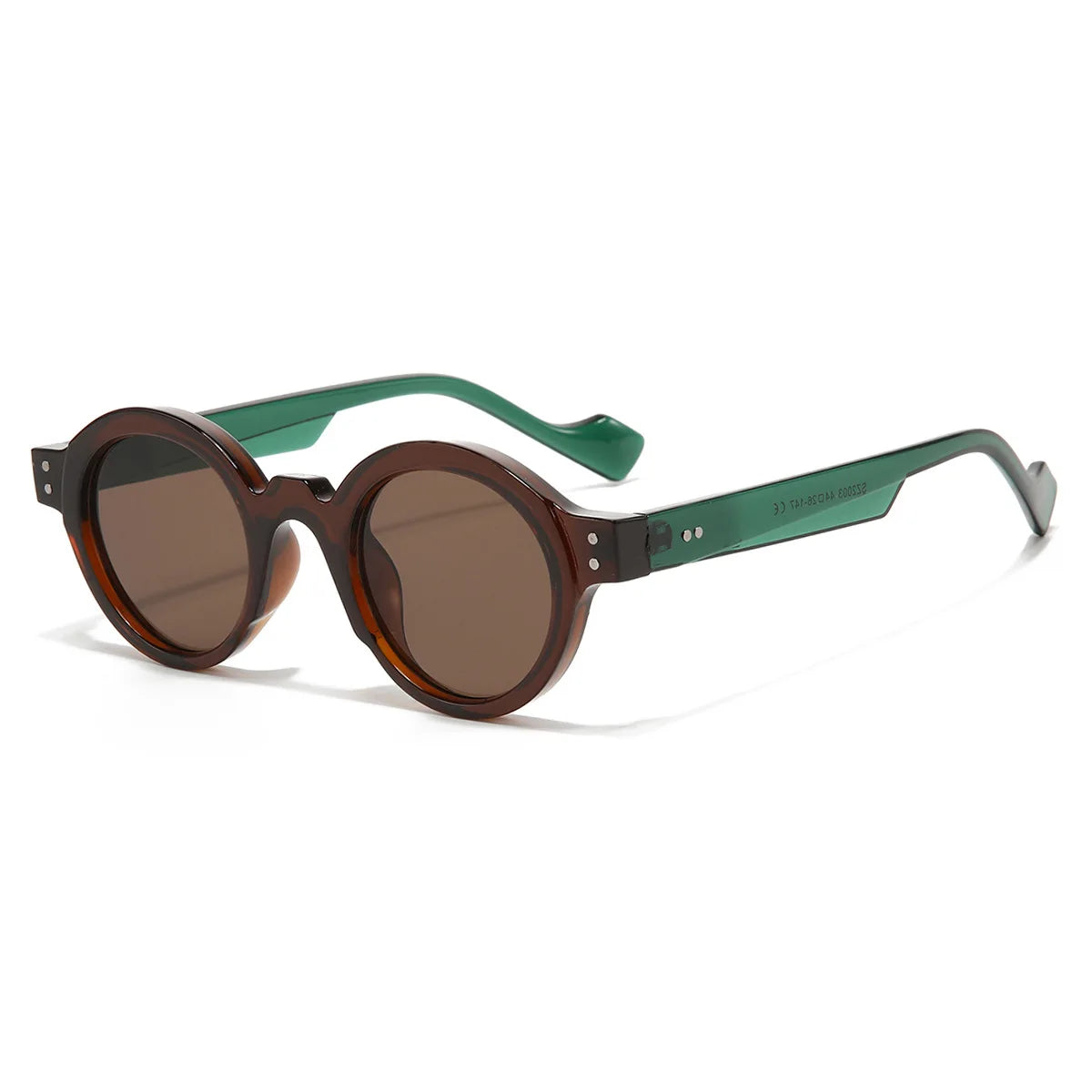 Round Punk Sunglasses – Double Color Retro Rivet Shades