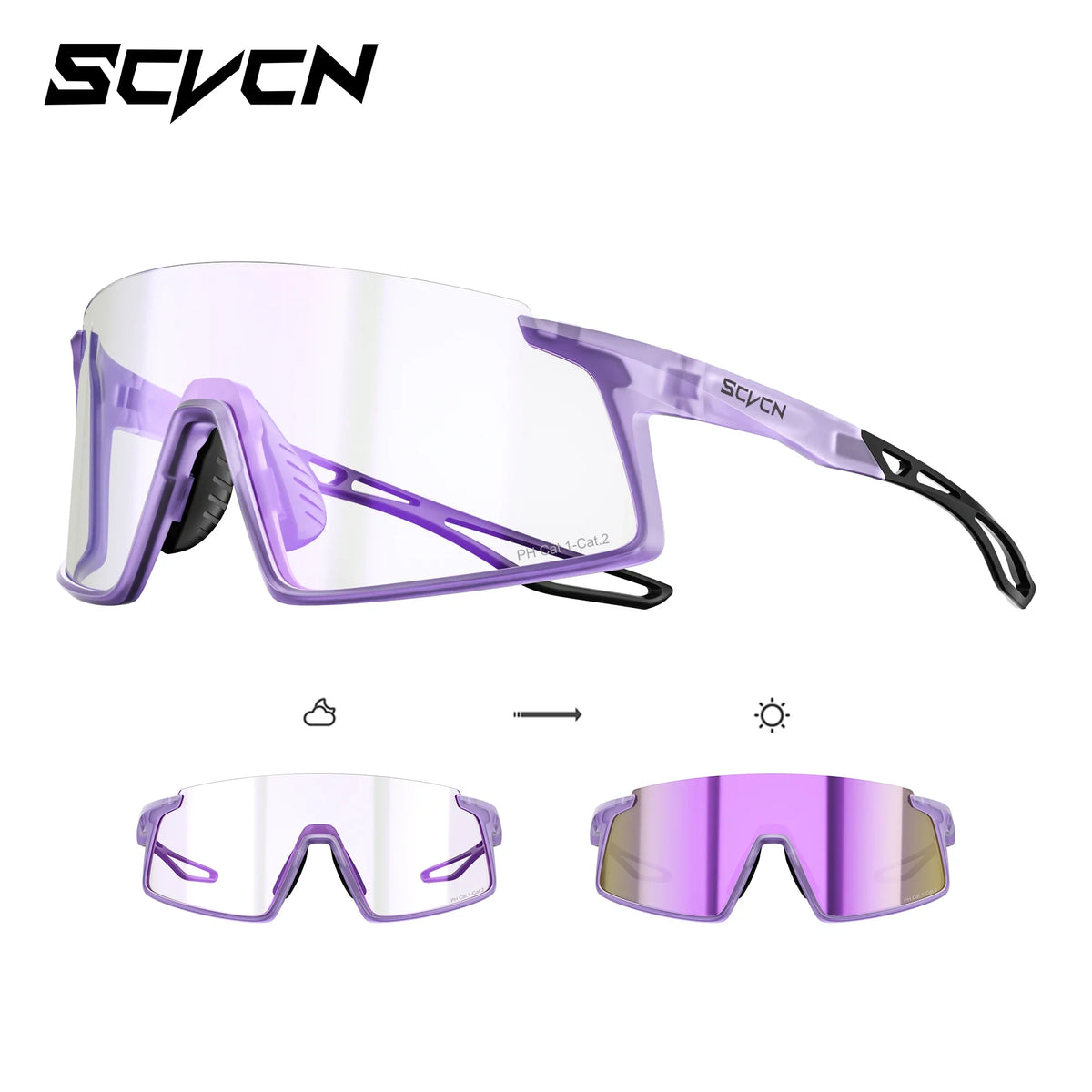 Photochromic Sport Cycling Eyewear – UV Protection