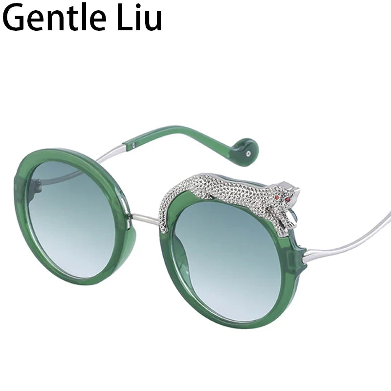Round Steampunk Sunglasses for Women – Retro Luxury UV400